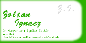 zoltan ignacz business card
